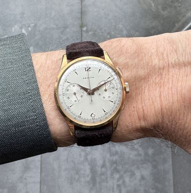 TK: Zenith Chrono 18k roségoud, “jumbo”