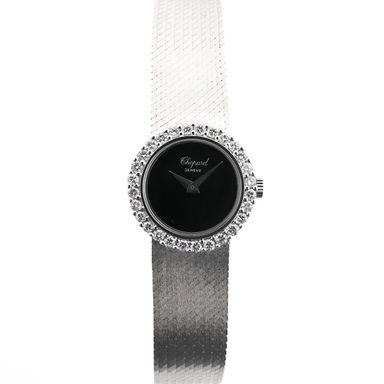 Chopard Geneva Cocktail Watch 2795/1; Vintage 18k white gold women's watch with diamonds
