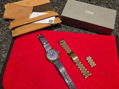 Oris Big Crown Pointer Date Brons/Blauw/40mm