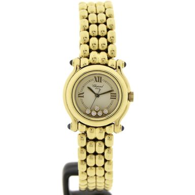 Chopard Happy Sport 4142; Exclusive 18k gold women's watch with diamonds