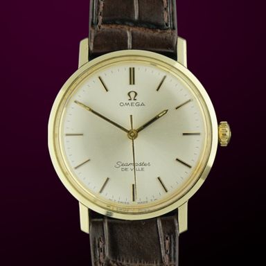 Vintage Omega Seamaster De Ville Manual Wind 14k Yellow Gold Bezel 135.020 - 34,5mm - 1969