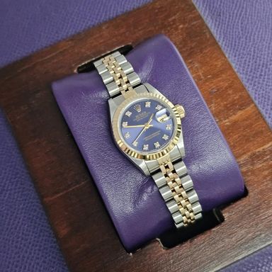 Rolex Lady-Datejust 69173 blue diamond dial 