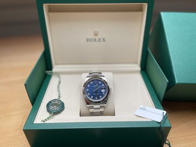 TK: Rolex Datejust 41 blauw diamond dial 126334-0015