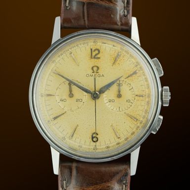 Vintage Omega Chronograph Cal. 320 Tropical Patina dial 2381-2 - 37mm - 1960