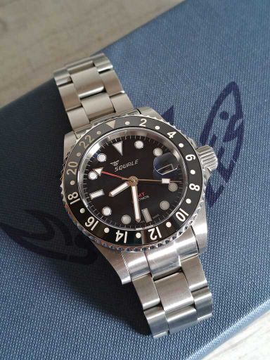 Squale Watch 1545 30 ATMOS Black GMT Ceramica - MK2